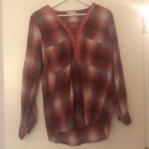 Vici Dolls Miss love flannel lace up (never worn)